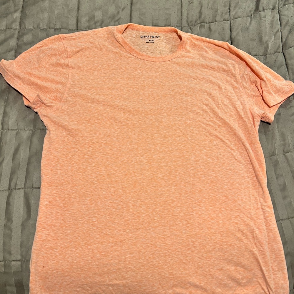 Orange Short Sleeve Tee with Classic Crew Neck